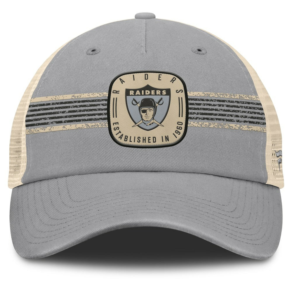 Las Vegas Raiders Heritage Bootleg Trucker Adjustable Hat | NFL Hot