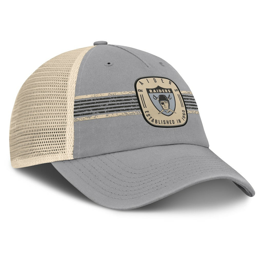 Las Vegas Raiders Heritage Bootleg Trucker Adjustable Hat | NFL Hot