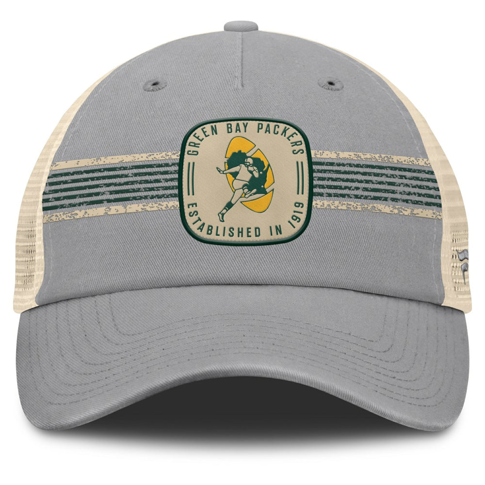 Green Bay Packers Heritage Bootleg Trucker Adjustable Hat | NFL Hot