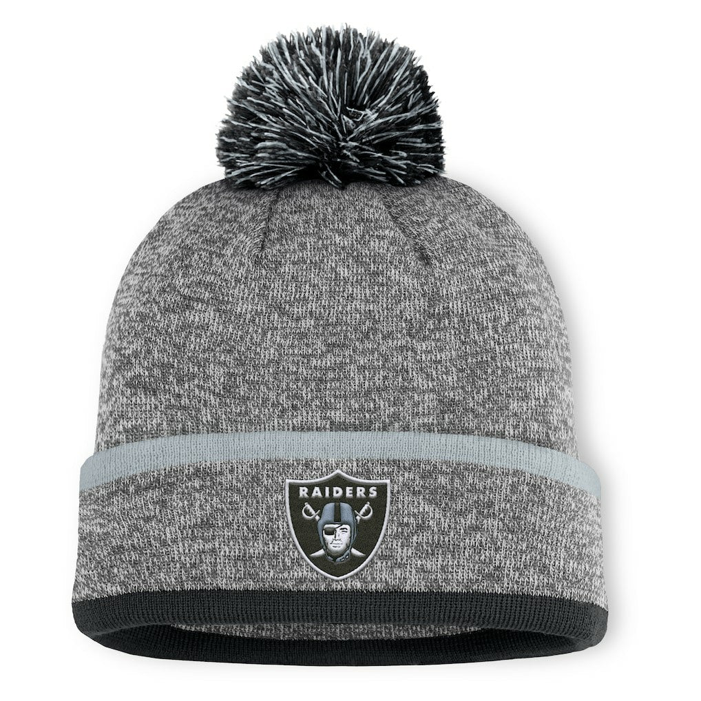 Las Vegas Raiders Motion Cuffed Knit Hat with Pom | NFL Online