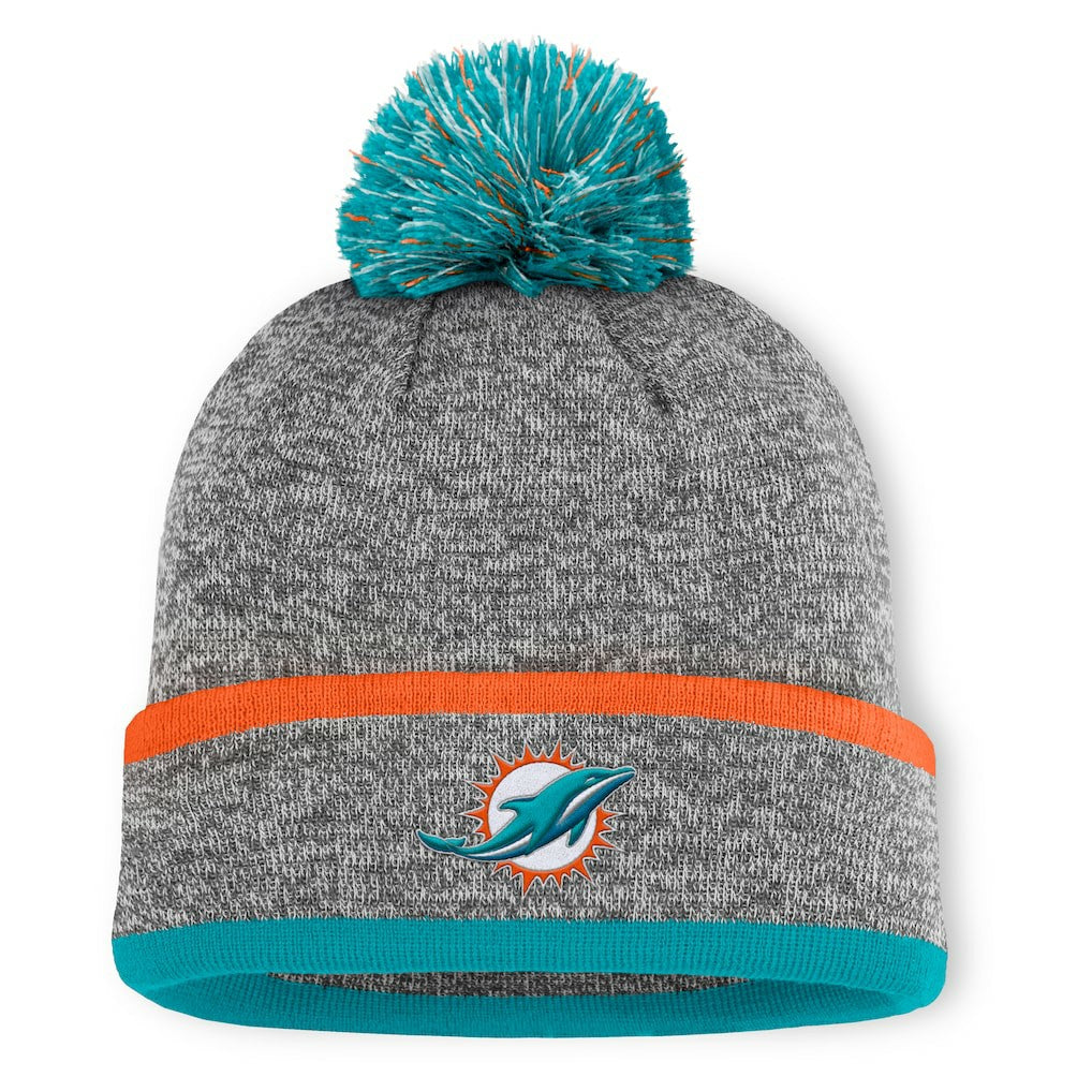 Miami Dolphins Motion Cuffed Knit Hat with Pom | NFL US