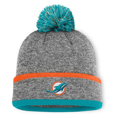 Miami Dolphins Motion Cuffed Knit Hat with Pom | NFL US