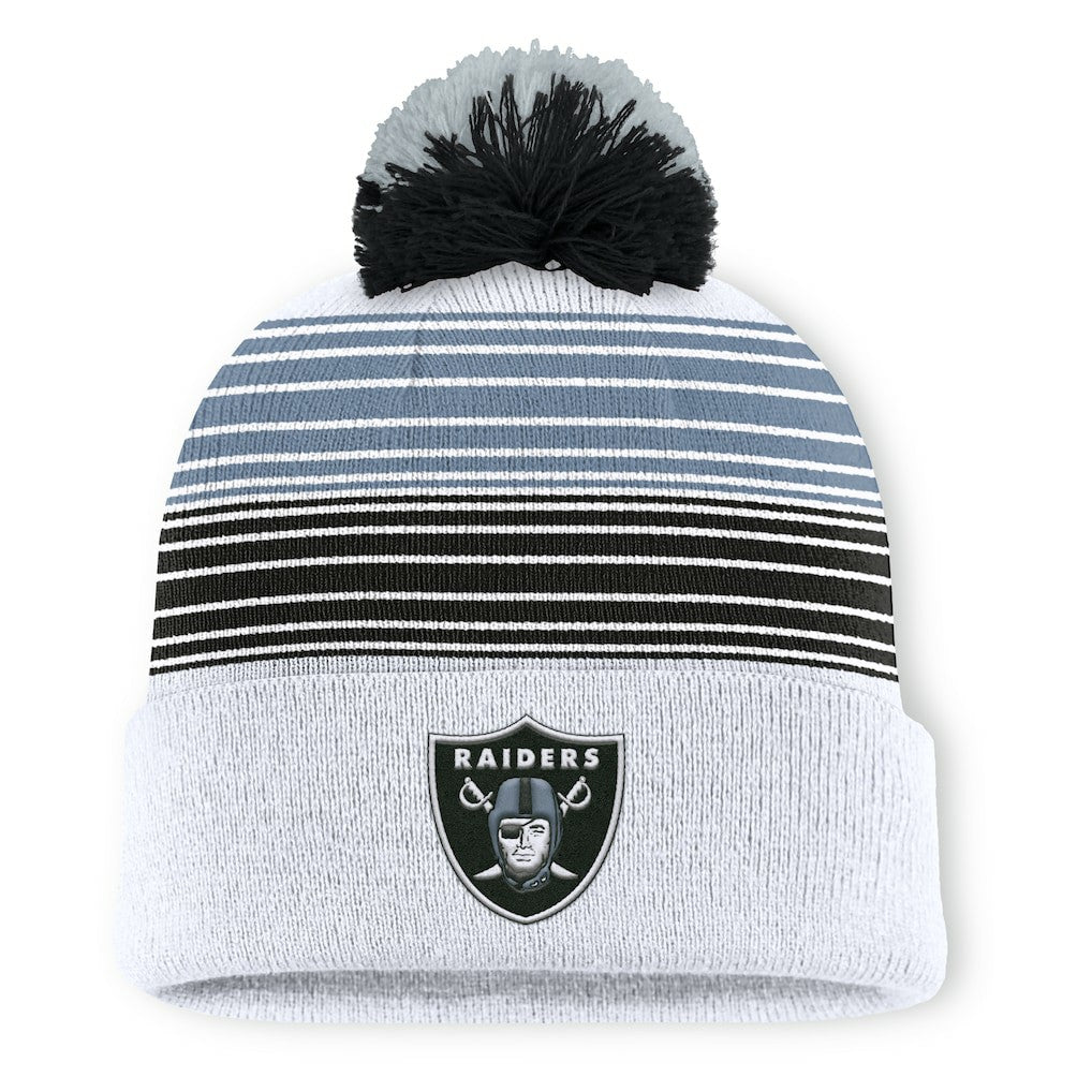 Las Vegas Raiders Ghost Cuffed Knit Hat with Pom | NFL New