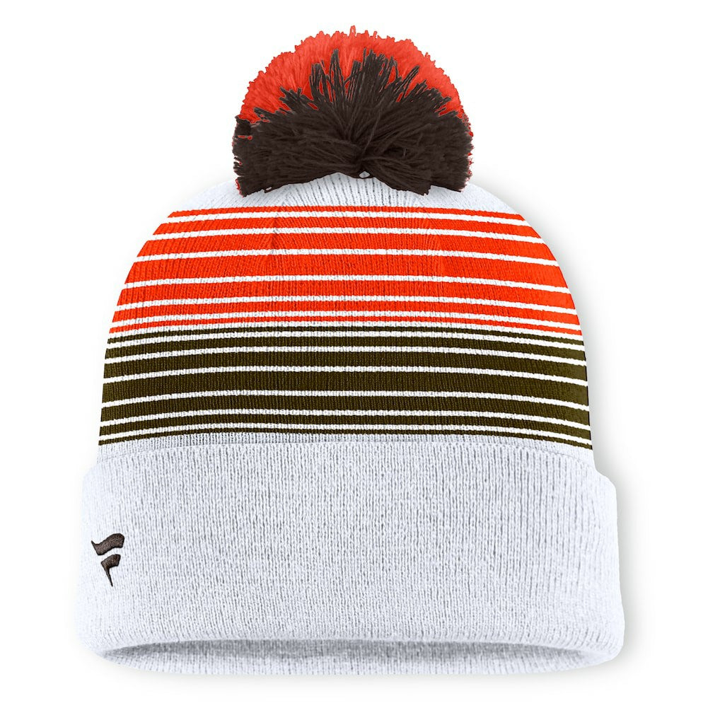Cleveland Browns Ghost Cuffed Knit Hat with Pom | NFL Discount