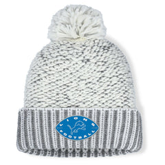 Detroit Lions Women's Pro Set Cuffed Knit Hat with Pom | NFL Hot