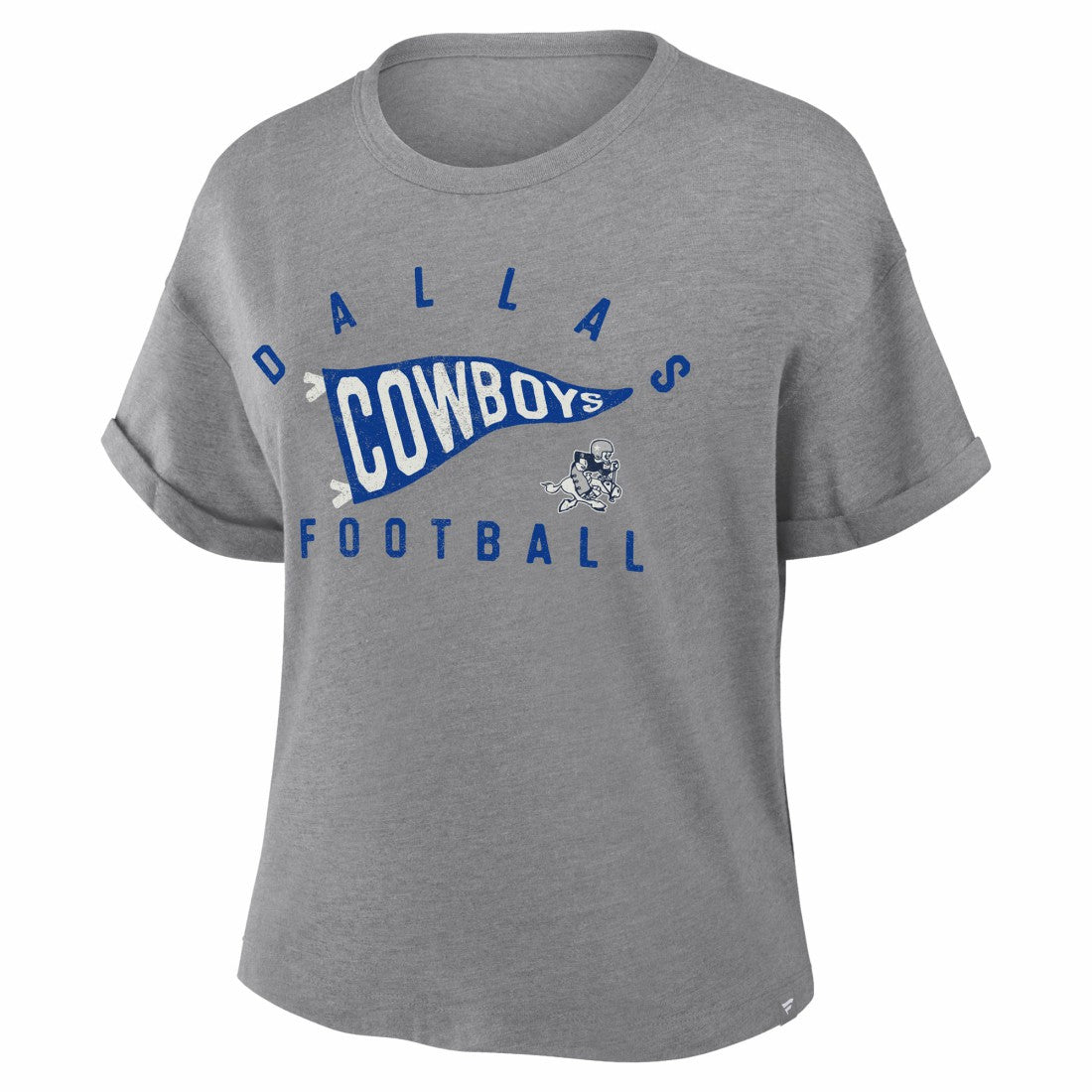 Dallas Cowboys Women's Pennant Wave Tribute Tri-Blend Boxy T-Shirt | NFL Discount
