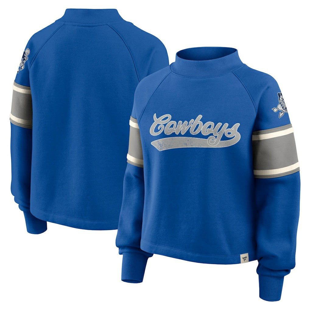 Dallas Cowboys Oversized Hometown Toss Sweep Mock Neck Pullover | NFL US