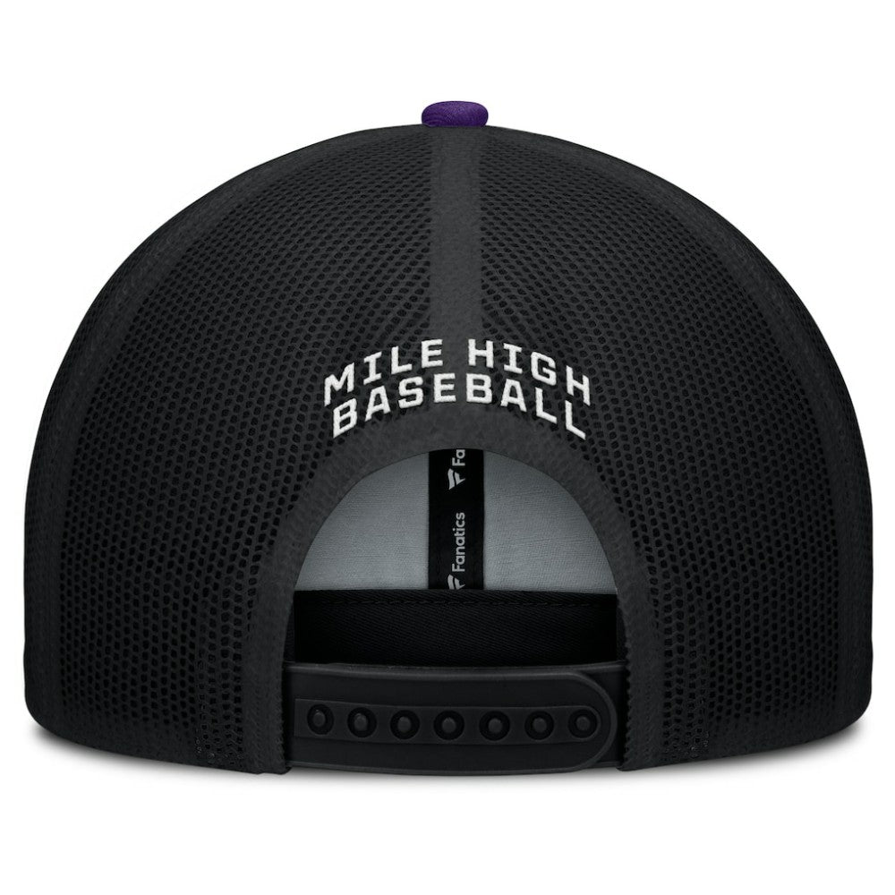 Colorado Rockies Fanatics Cutoff Adjustable Trucker Hat - MLB Hats