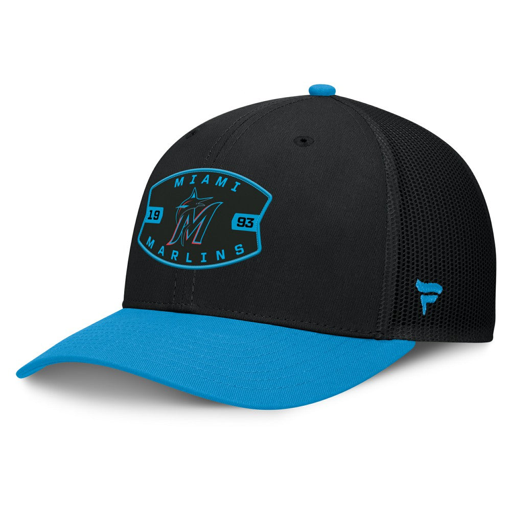 Miami Marlins Fanatics Cutoff Adjustable Trucker Hat - MLB Hats