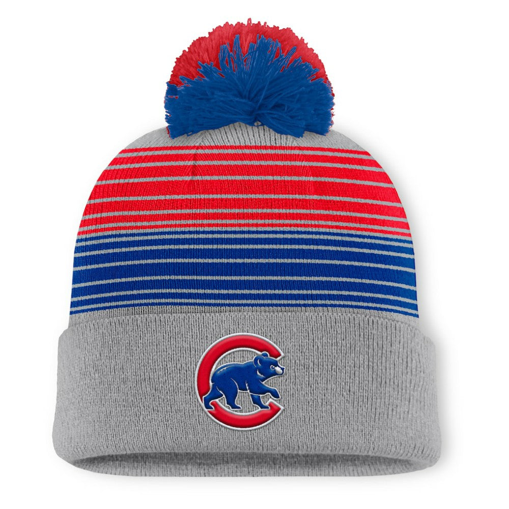 Chicago Cubs Fanatics Balk Cuffed Knit Hat with Pom - MLB Hats