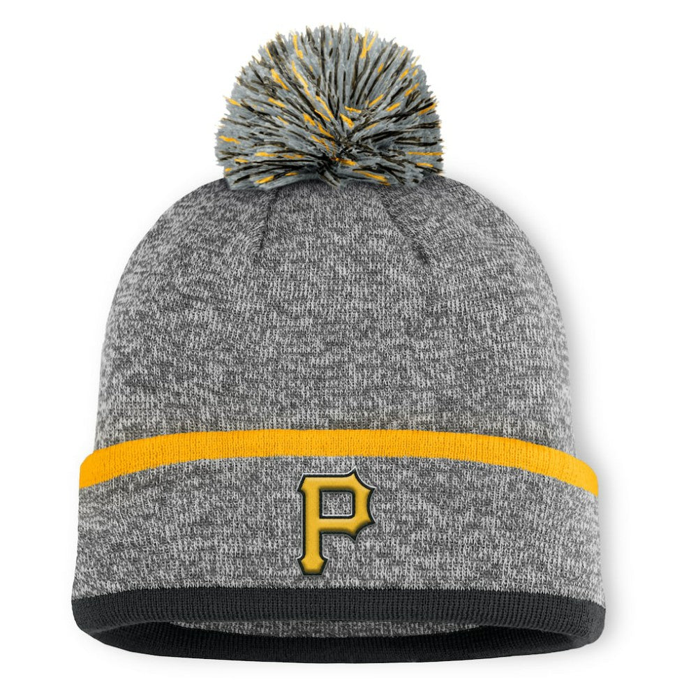 Pittsburgh Pirates Fanatics Backstop Cuffed Knit Hat with Pom - MLB Hats