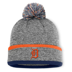 Detroit Tigers Fanatics Backstop Cuffed Knit Hat with Pom - MLB Hats