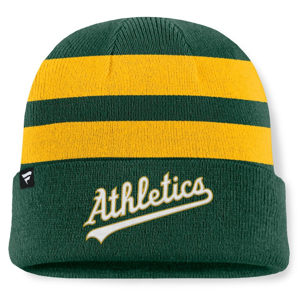 Athletics Fanatics Baseline Cuffed Knit Hat - MLB Hats