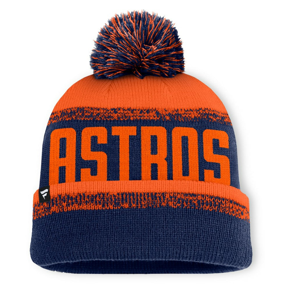 Houston Astros Fanatics No-Doubter Cuffed Knit Hat with Pom - MLB Hats