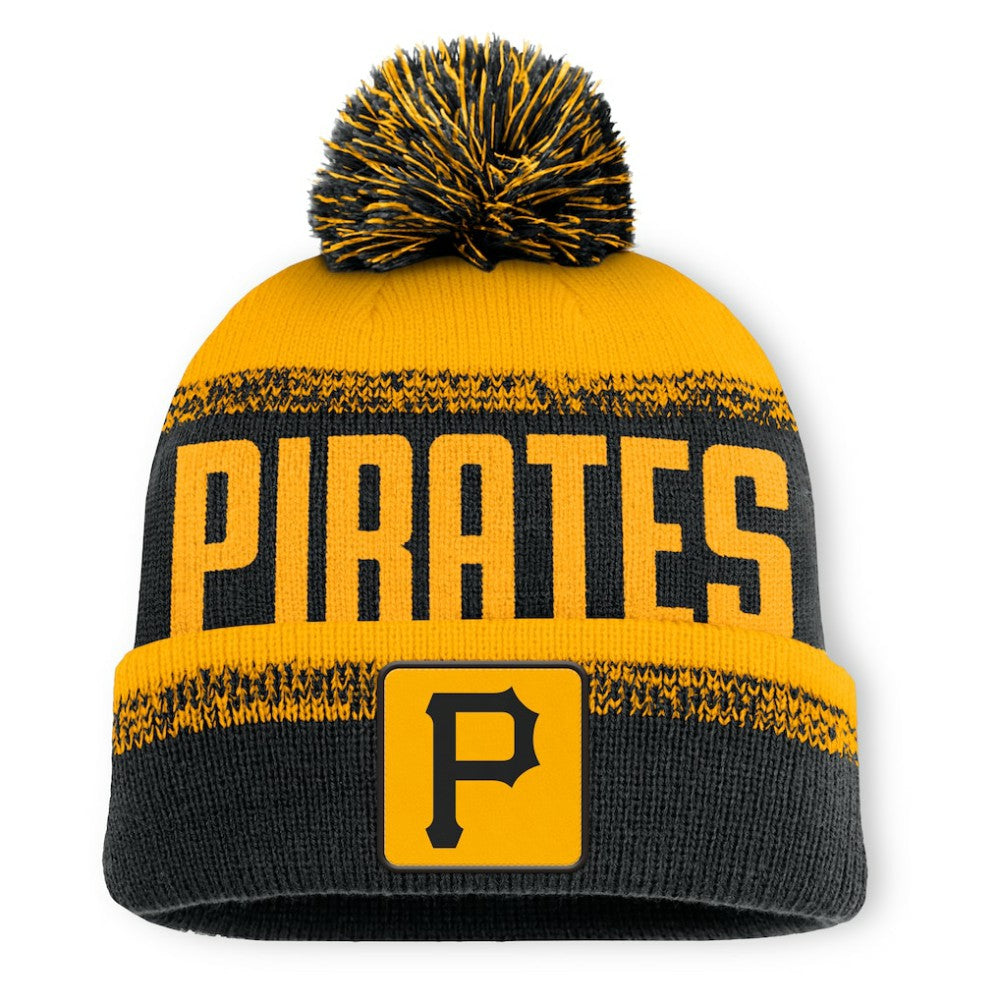 Pittsburgh Pirates Fanatics No-Doubter Cuffed Knit Hat with Pom - MLB Hats
