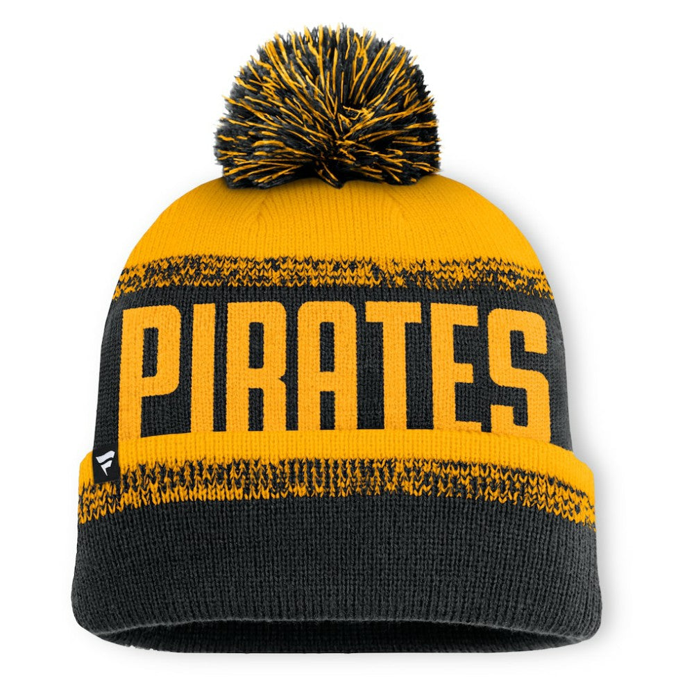 Pittsburgh Pirates Fanatics No-Doubter Cuffed Knit Hat with Pom - MLB Hats