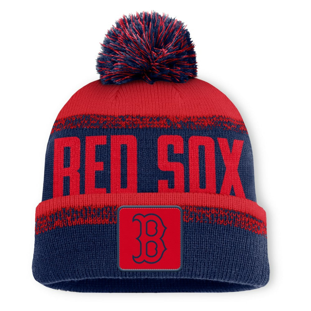 Boston Red Sox Fanatics No-Doubter Cuffed Knit Hat with Pom - MLB Hats