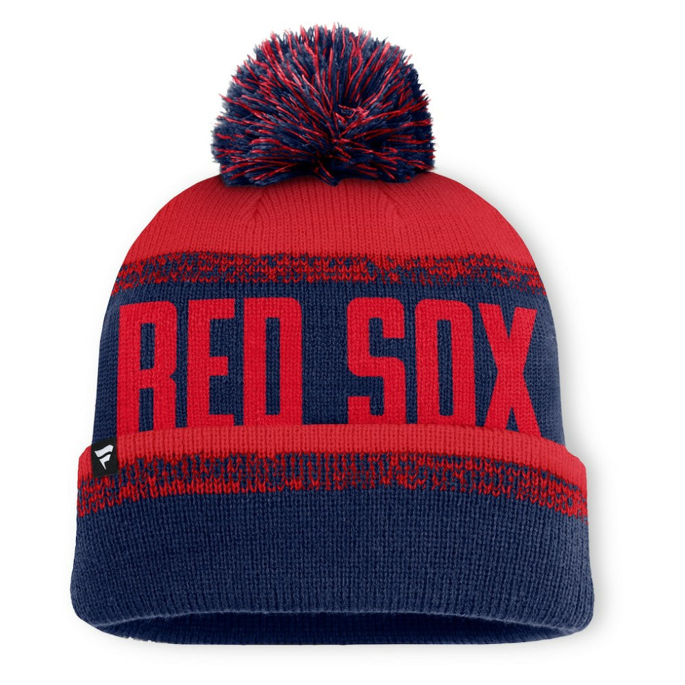 Boston Red Sox Fanatics No-Doubter Cuffed Knit Hat with Pom - MLB Hats