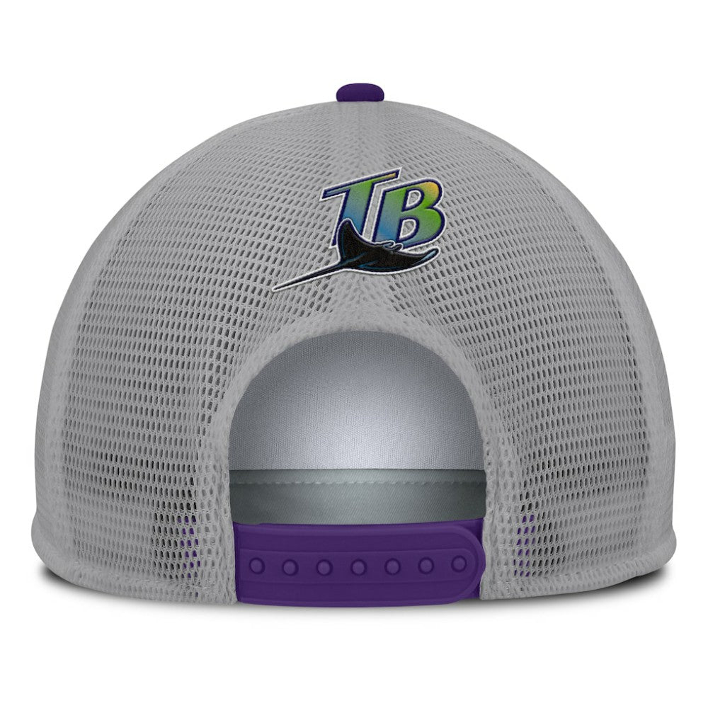Tampa Bay Rays Fanatics Cranked Foam Front Patch Trucker Adjustable Hat - MLB Hats