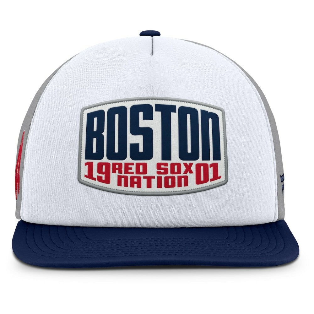 Boston Red Sox Fanatics Cranked Foam Front Patch Trucker Adjustable Hat - MLB Hats