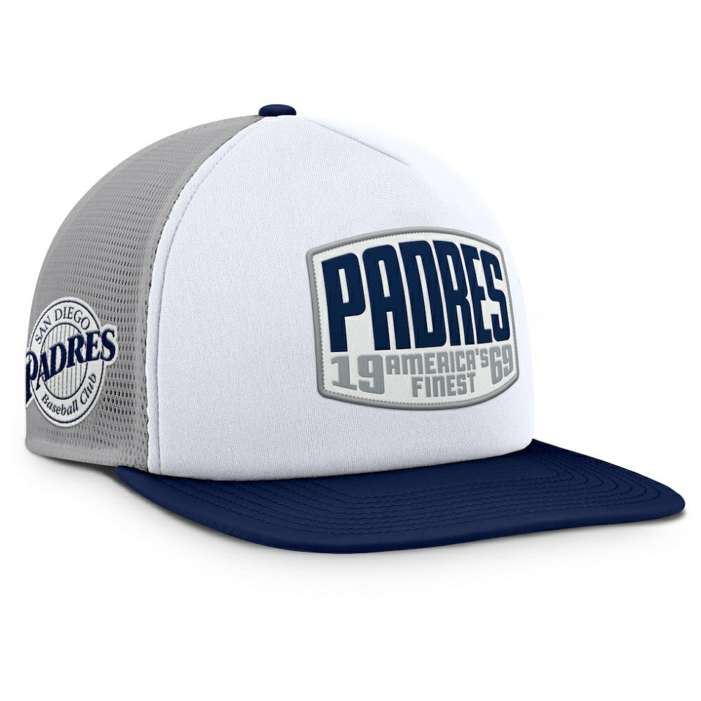 San Diego Padres Fanatics Cranked Foam Front Patch Trucker Adjustable Hat - MLB Hats