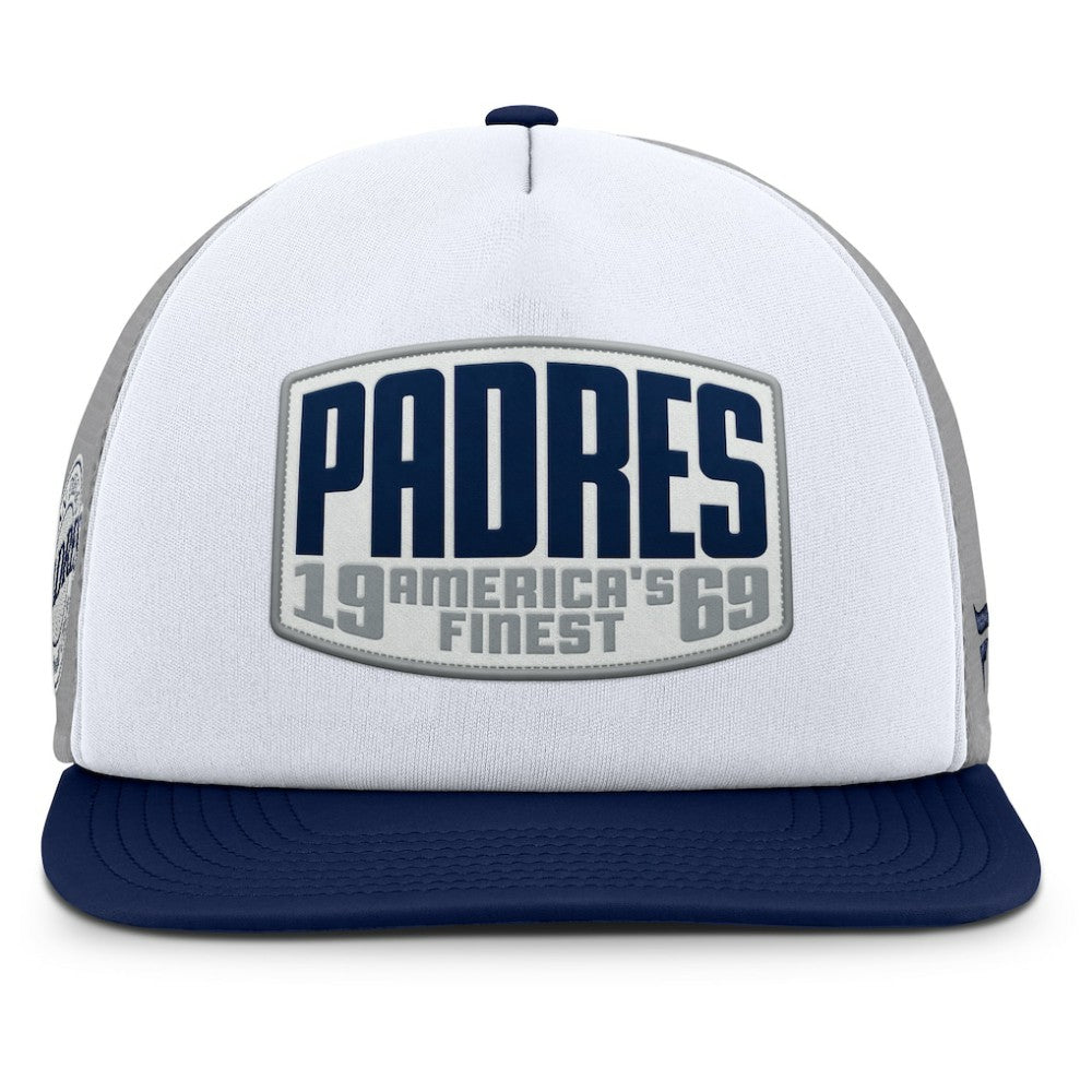 San Diego Padres Fanatics Cranked Foam Front Patch Trucker Adjustable Hat - MLB Hats
