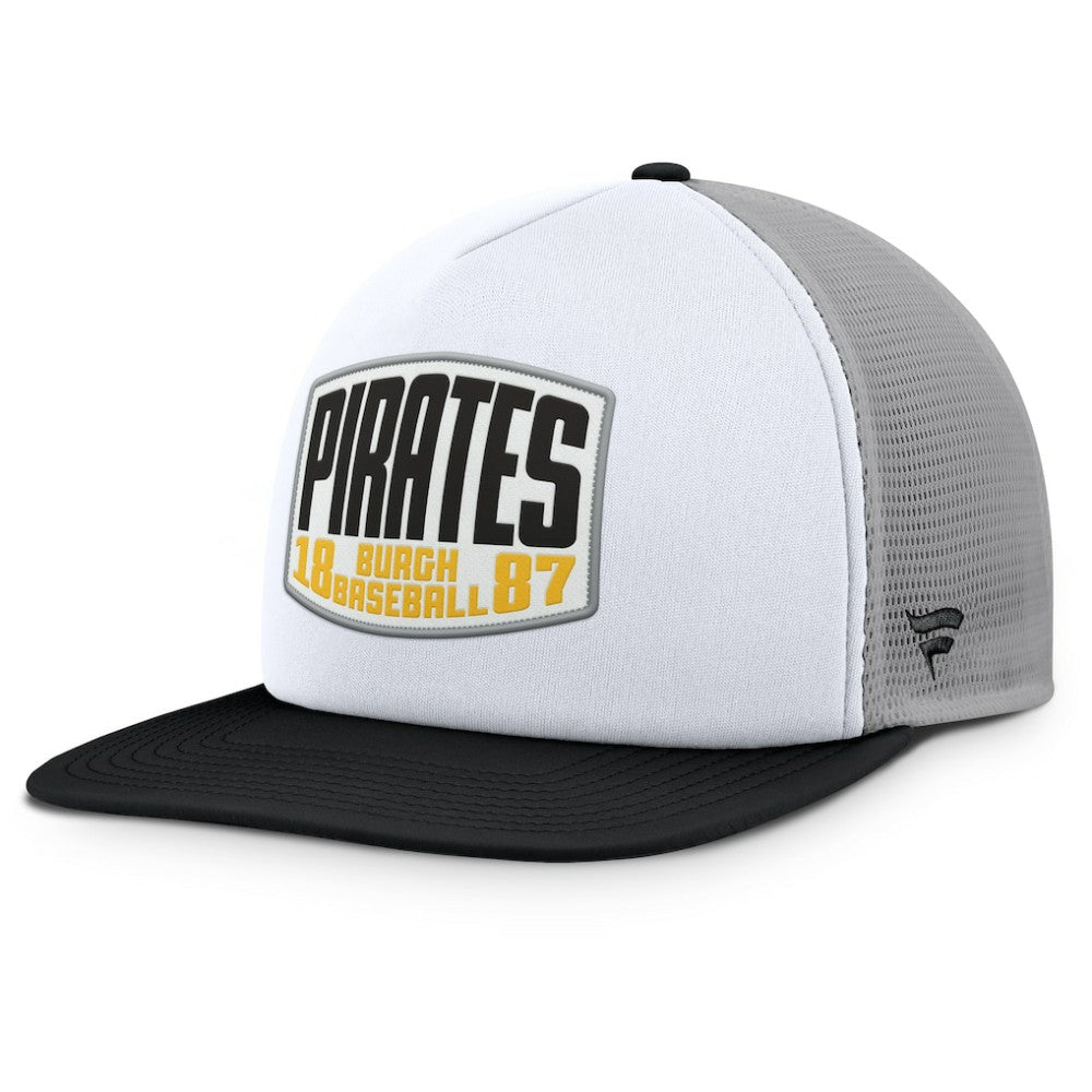Pittsburgh Pirates Fanatics Cranked Foam Front Patch Trucker Adjustable Hat - MLB Hats