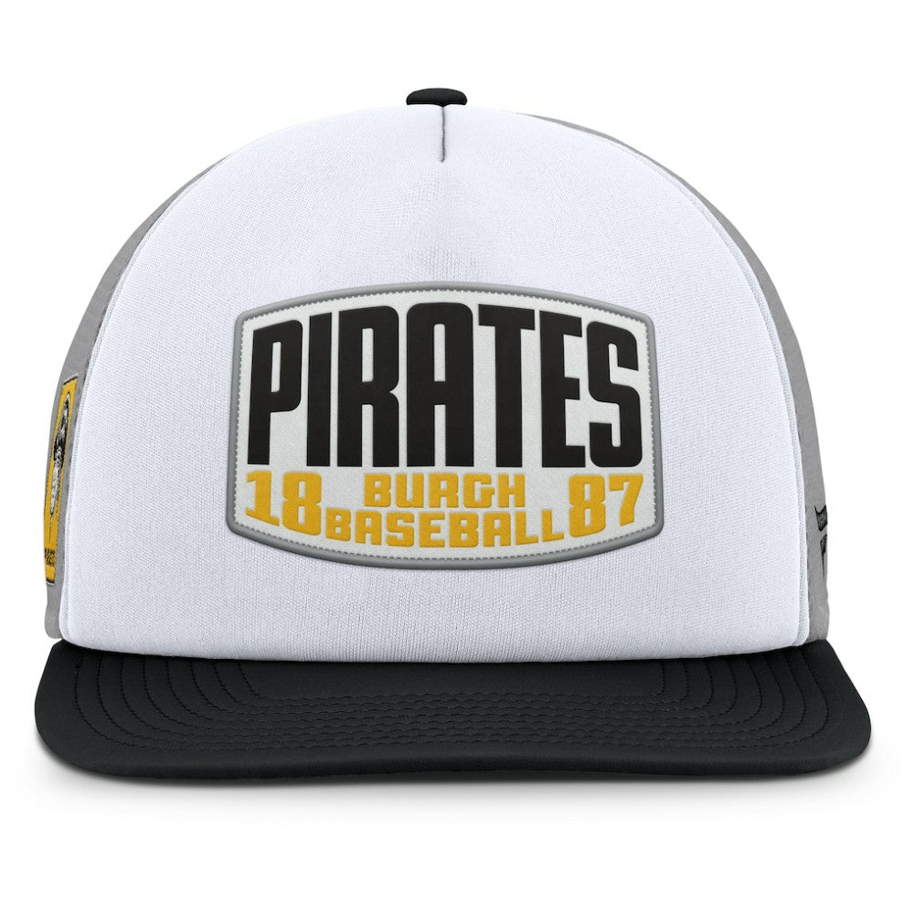 Pittsburgh Pirates Fanatics Cranked Foam Front Patch Trucker Adjustable Hat - MLB Hats