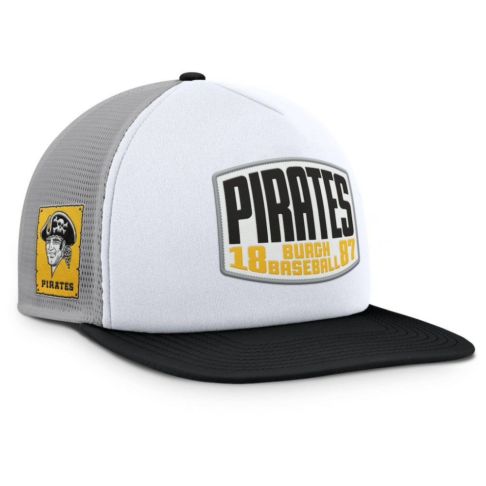 Pittsburgh Pirates Fanatics Cranked Foam Front Patch Trucker Adjustable Hat - MLB Hats