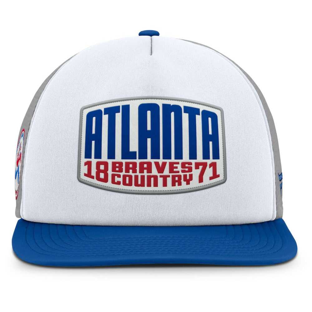 Atlanta Braves Fanatics Cranked Foam Front Patch Trucker Adjustable Hat - MLB Hats