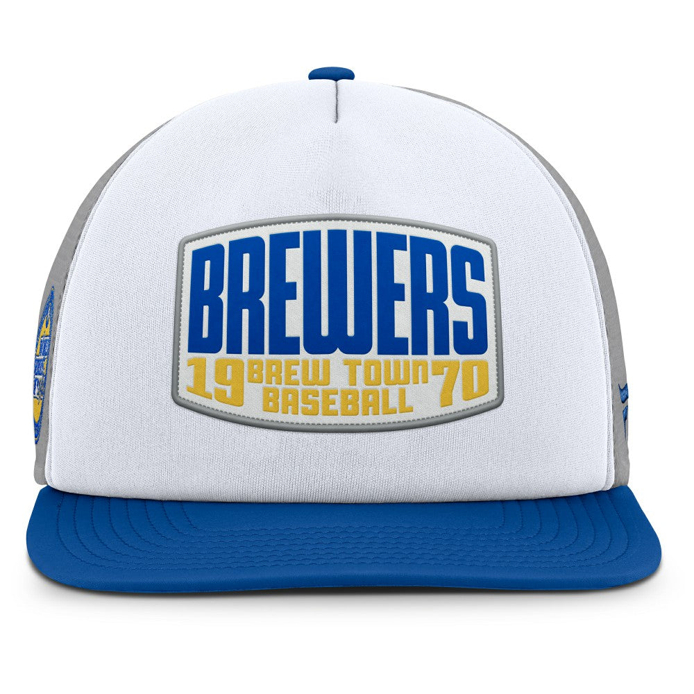 Milwaukee Brewers Fanatics Cranked Foam Front Patch Trucker Adjustable Hat - MLB Hats