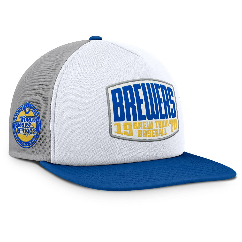 Milwaukee Brewers Fanatics Cranked Foam Front Patch Trucker Adjustable Hat - MLB Hats