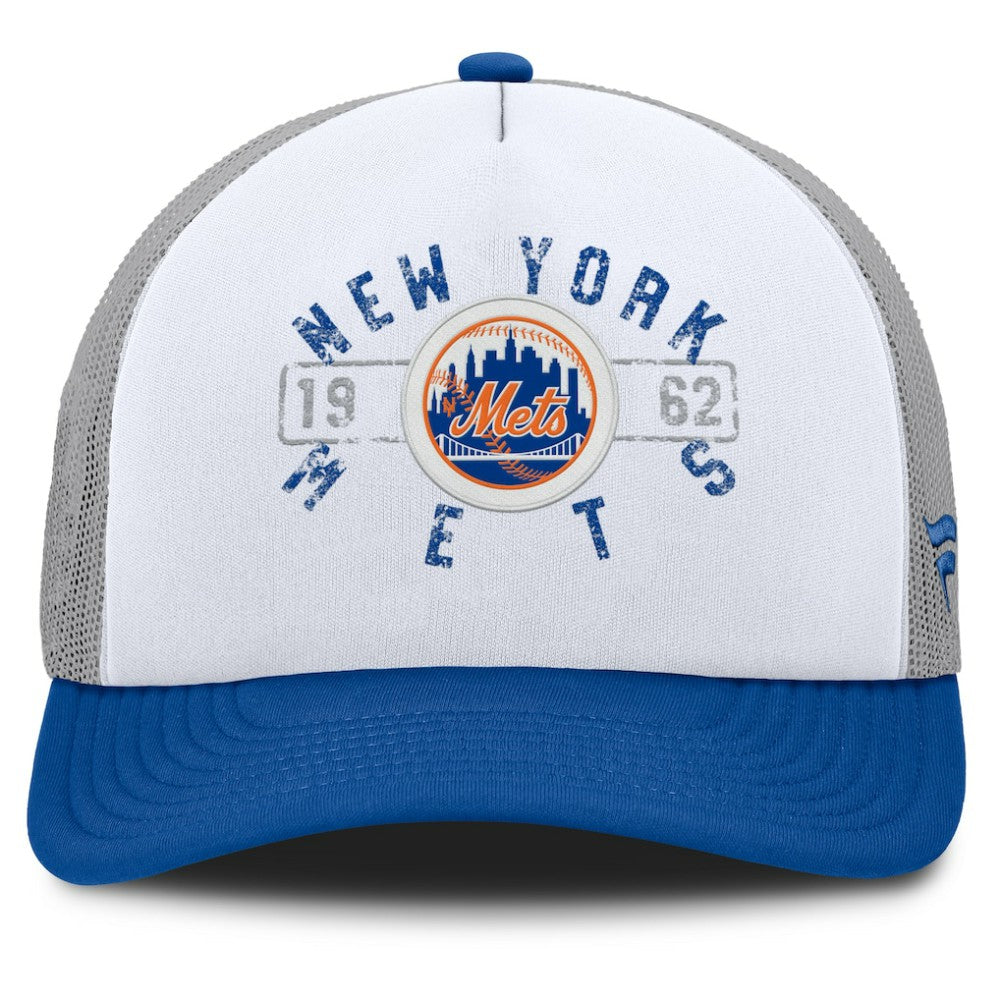 New York Mets Fanatics Designated A-Frame Foam Front Trucker Adjustable Hat - MLB Hats