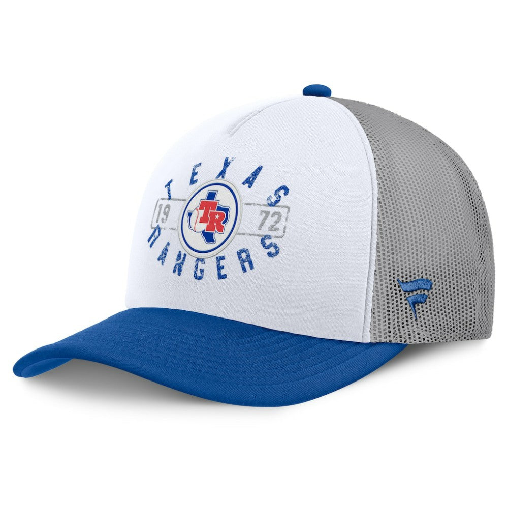 Texas Rangers Fanatics Designated A-Frame Foam Front Trucker Adjustable Hat - MLB Hats
