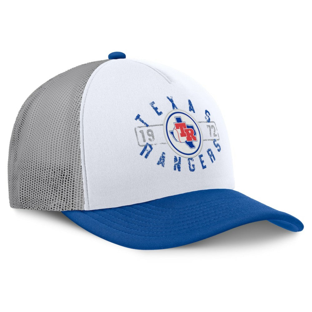 Texas Rangers Fanatics Designated A-Frame Foam Front Trucker Adjustable Hat - MLB Hats
