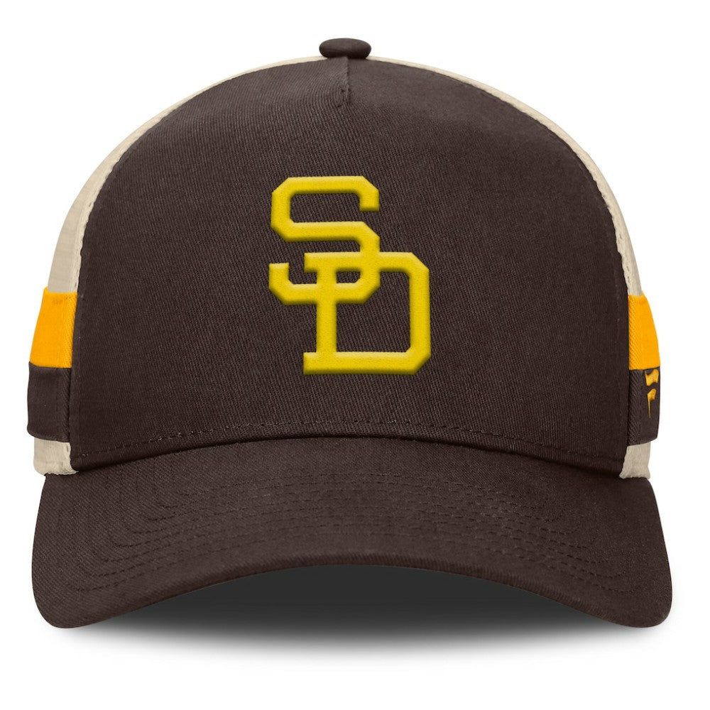 San Diego Padres Fanatics Inherited Side Stripe Trucker Adjustable Hat - MLB Hats