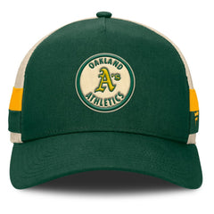 Athletics Fanatics Inherited Side Stripe Trucker Adjustable Hat - MLB Hats