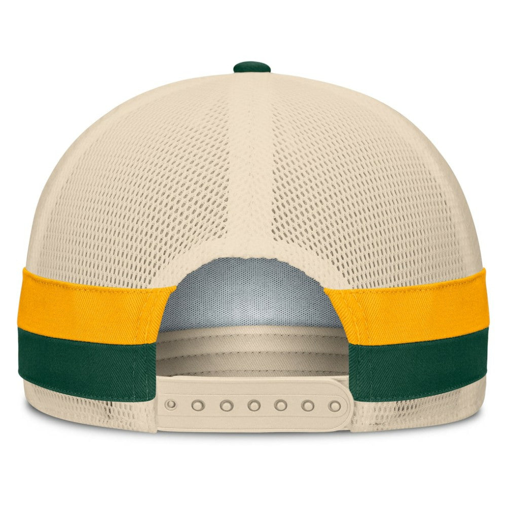 Athletics Fanatics Inherited Side Stripe Trucker Adjustable Hat - MLB Hats