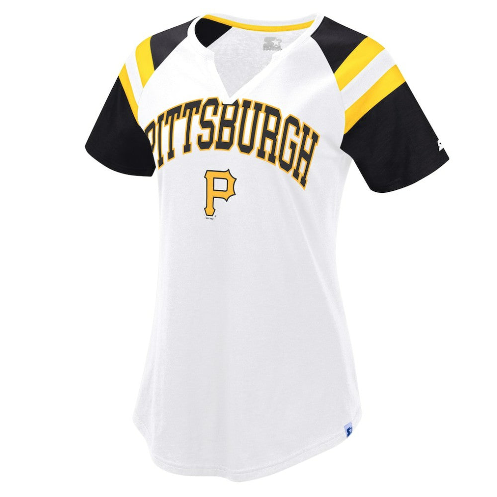 Pittsburgh Pirates Starter Women's Game On Notch Neck Raglan T-Shirt - MLB T-shirts