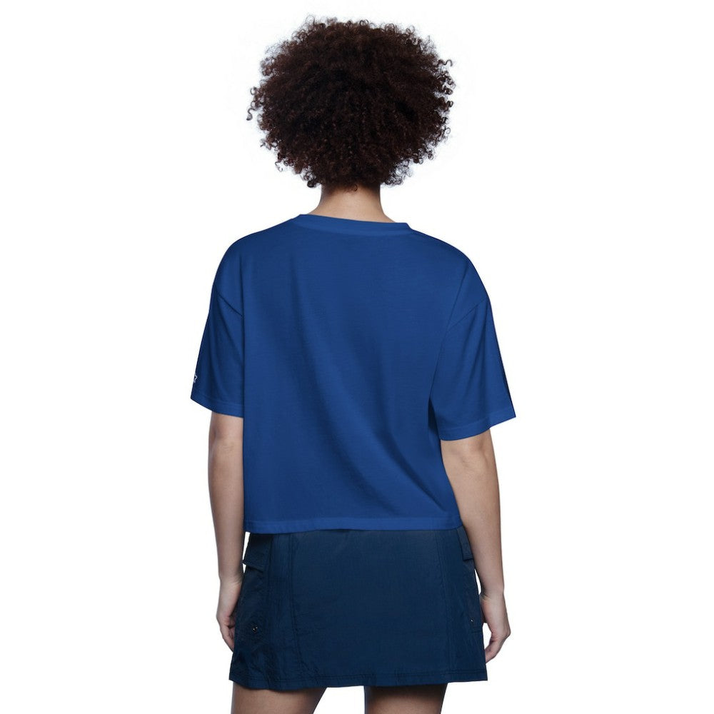 Chicago Cubs Starter Women's Play the Ball Boxy Cropped T-Shirt - MLB T-shirts
