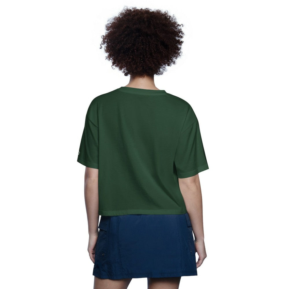 Athletics Starter Women's Play the Ball Boxy Cropped T-Shirt - MLB T-shirts