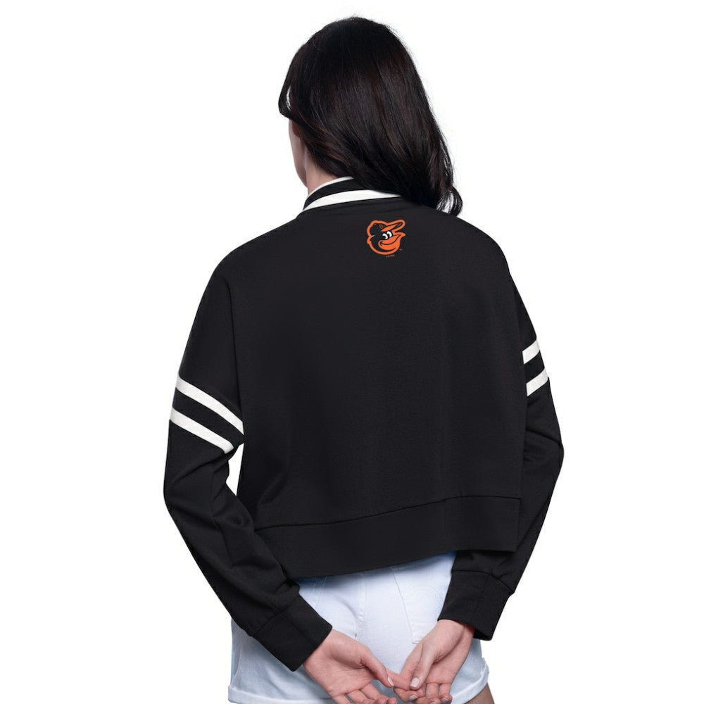 Baltimore Orioles Starter Women's Power Play Cropped Pullover Sweatshirt - MLB Pullover