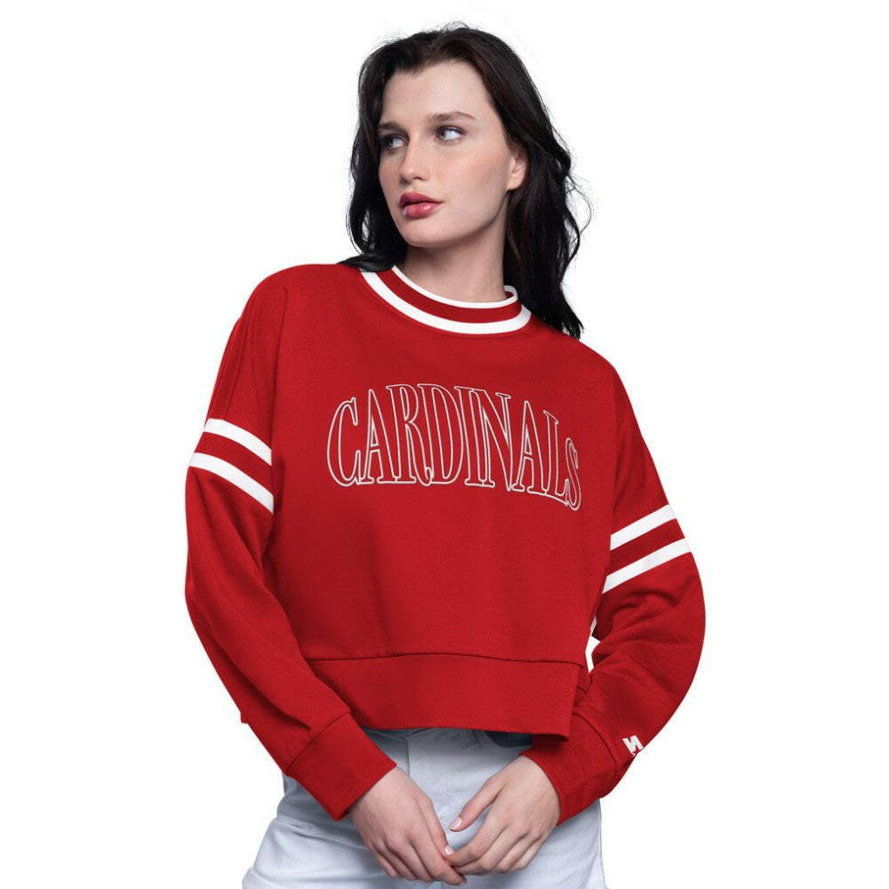 St. Louis Cardinals Starter Women's Power Play Cropped Pullover Sweatshirt - MLB Pullover