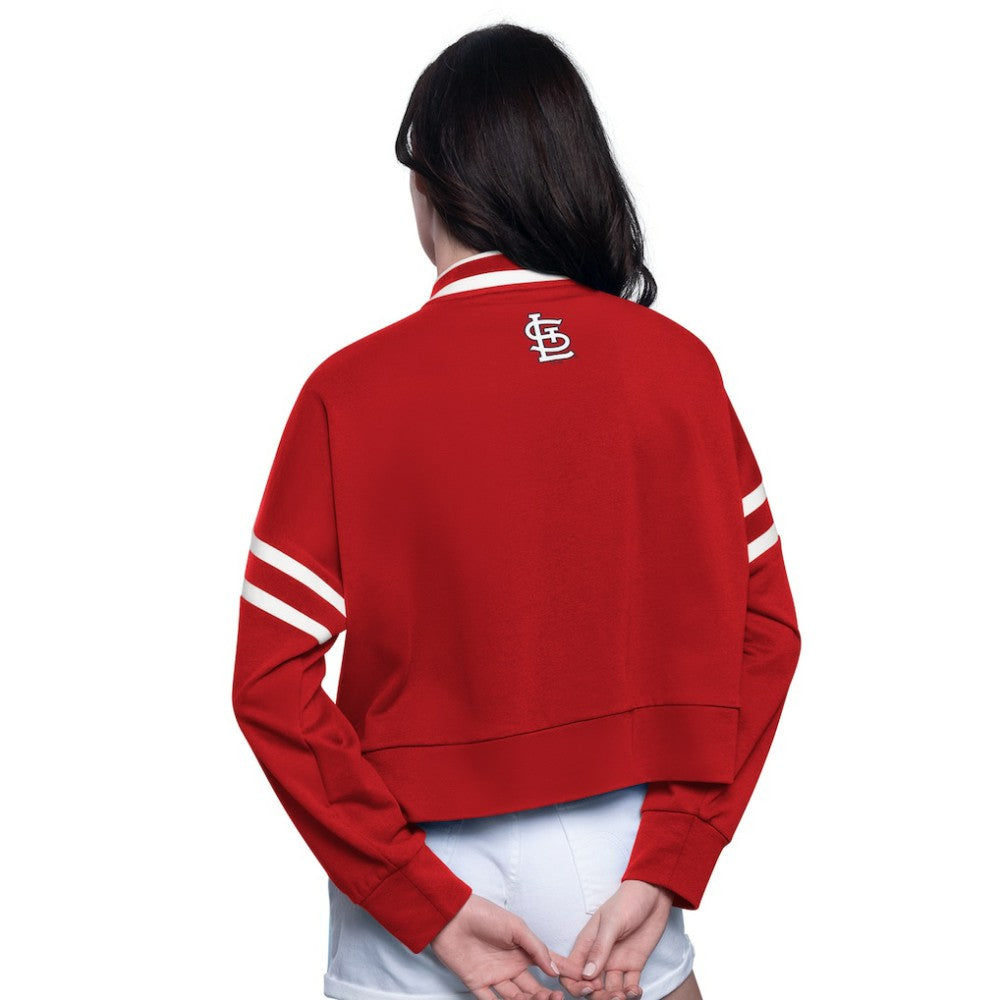 St. Louis Cardinals Starter Women's Power Play Cropped Pullover Sweatshirt - MLB Pullover