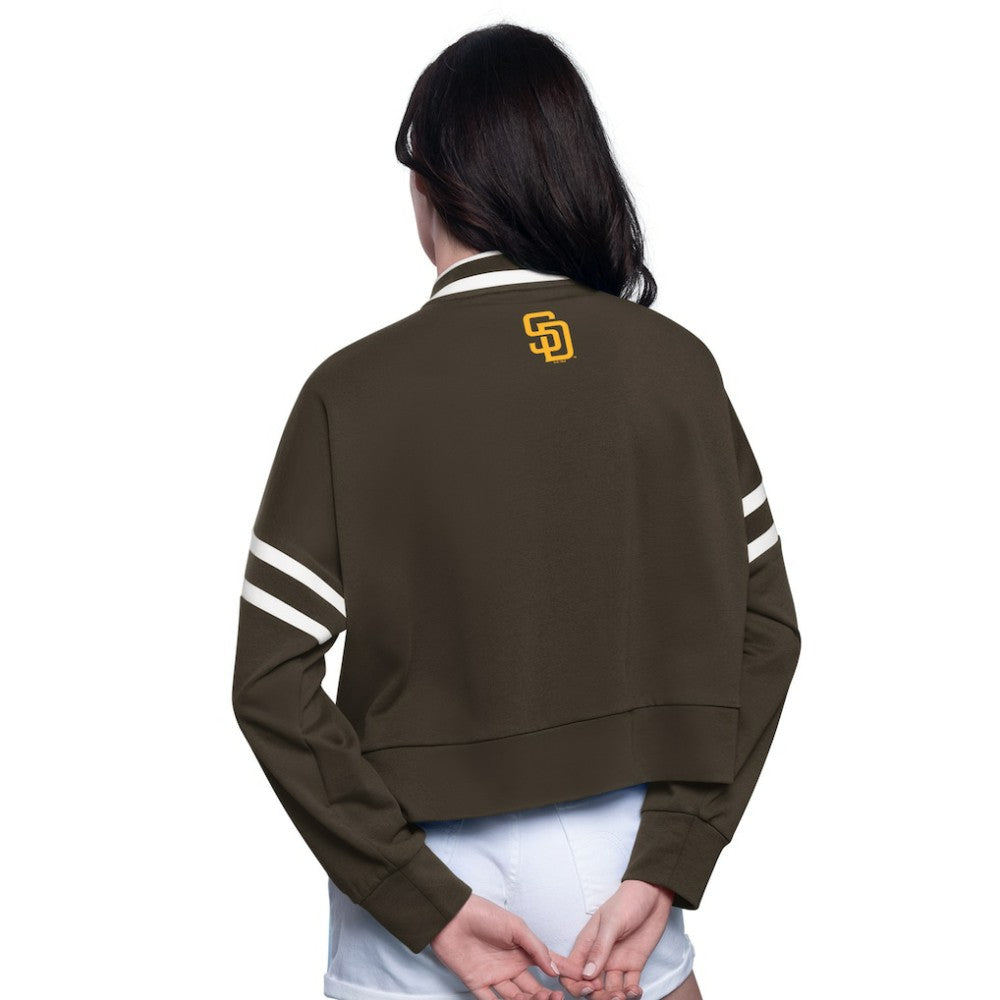 San Diego Padres Starter Women's Power Play Cropped Pullover Sweatshirt - MLB Pullover