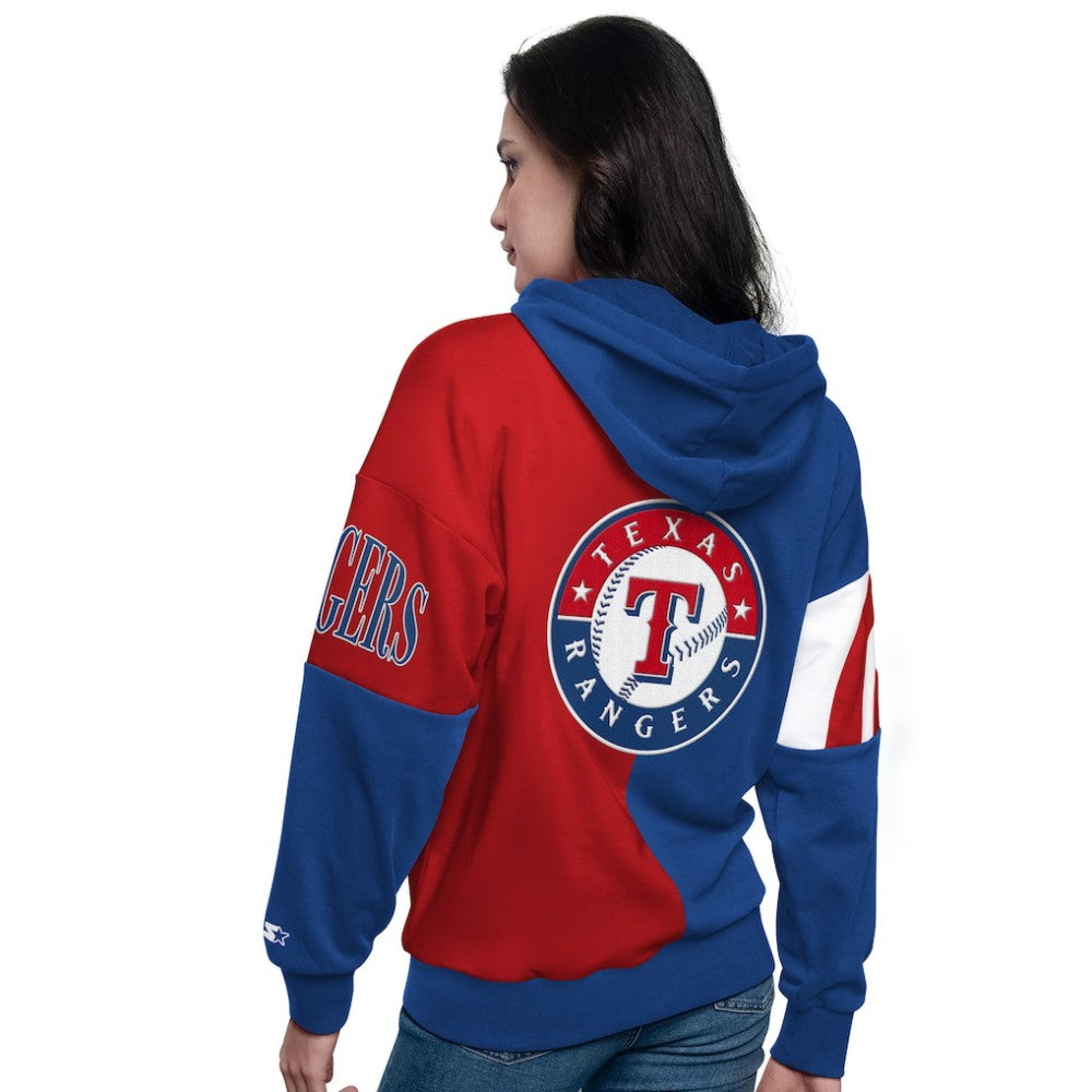 Texas Rangers Starter Women's Curve Ball Full Zip Hoodie Sweatshirt - MLB Hoodies