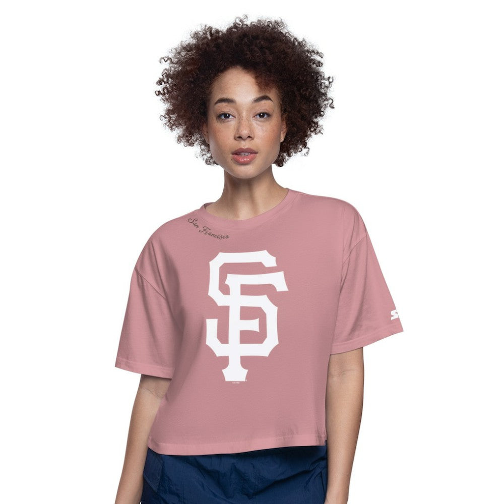 San Francisco Giants Starter Women's Play the Ball Boxy Cropped T-Shirt - MLB T-shirts