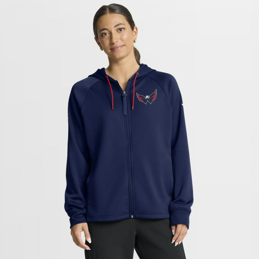 Washington Capitals Fanatics Women's Authentic Pro Rink Raglan Full-Zip Hoodie -  NHL Hoodies