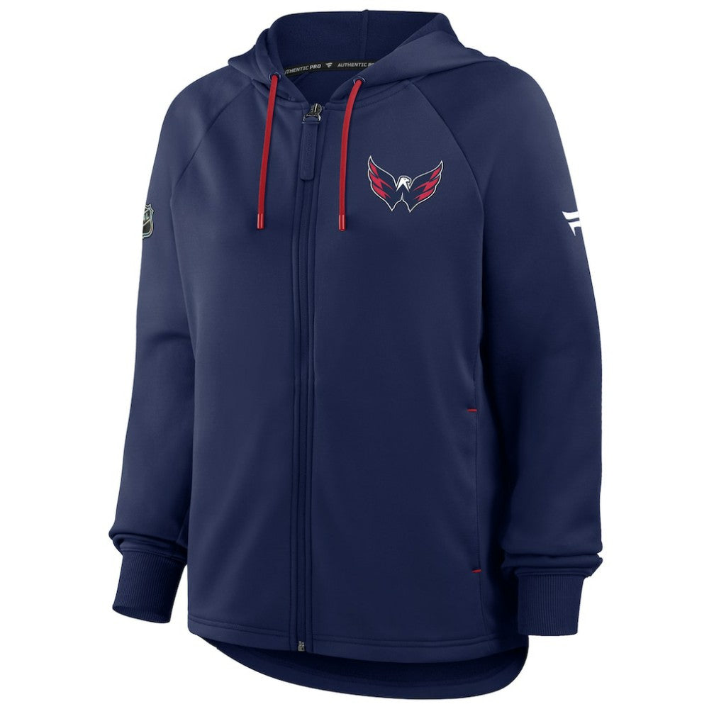 Washington Capitals Fanatics Women's Authentic Pro Rink Raglan Full-Zip Hoodie -  NHL Hoodies