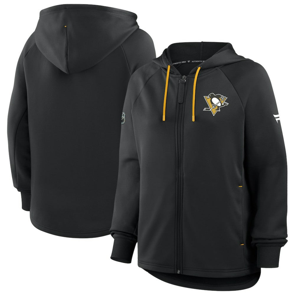 Pittsburgh Penguins Fanatics Women's Authentic Pro Rink Raglan Full-Zip Hoodie -  NHL Hoodies